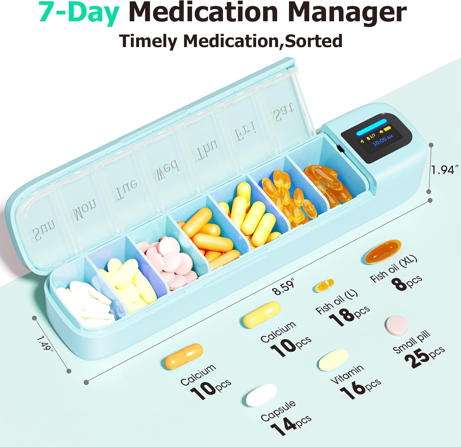 Smart Pill Organizer with Alar - đánh giá và giá Medicine Cabinet Lock