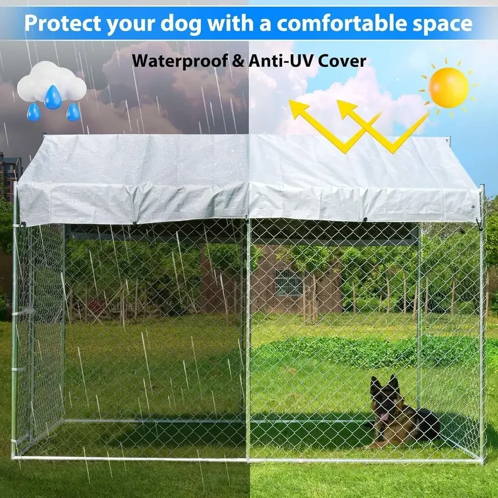 Sturdy 10x6x7.7ft Outdoor Dog  - đánh giá và giá Security Chain Door