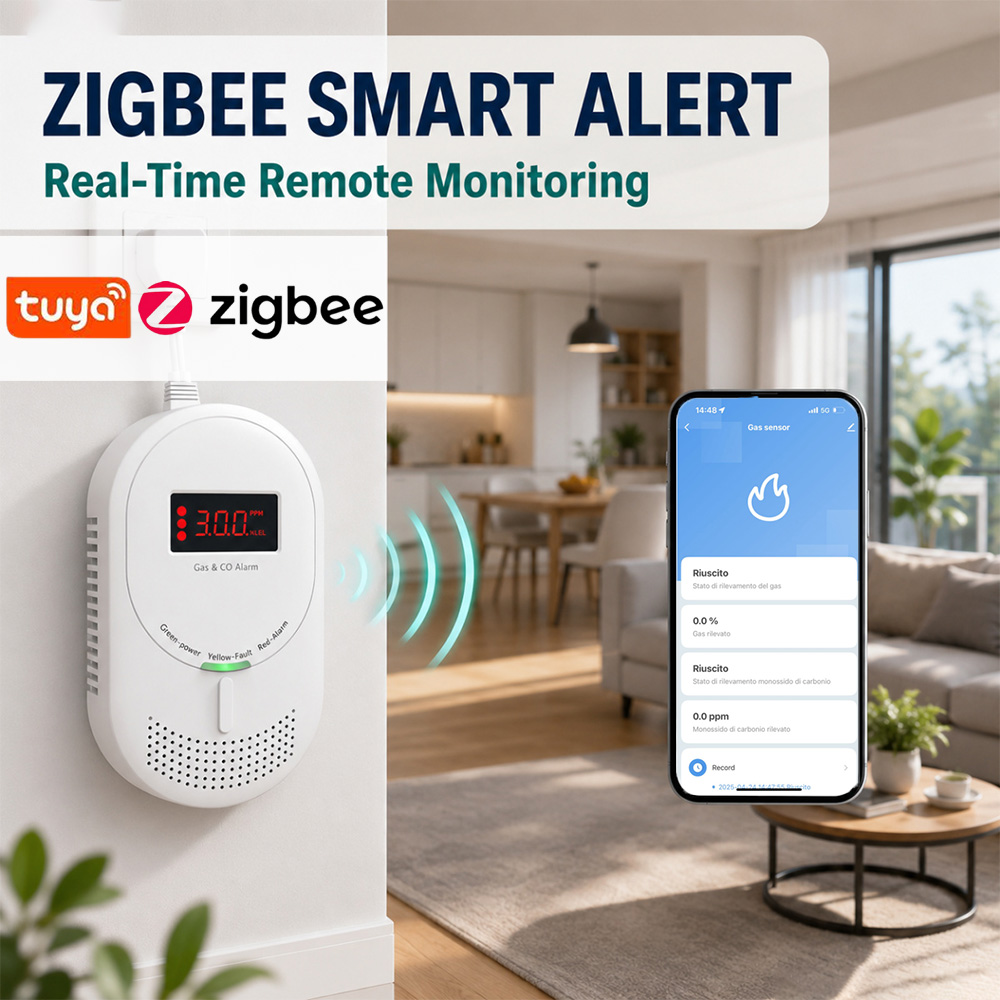 CCEsafety Zigbee Tuya Gas CO D - đánh giá và giá Co Detector Plug