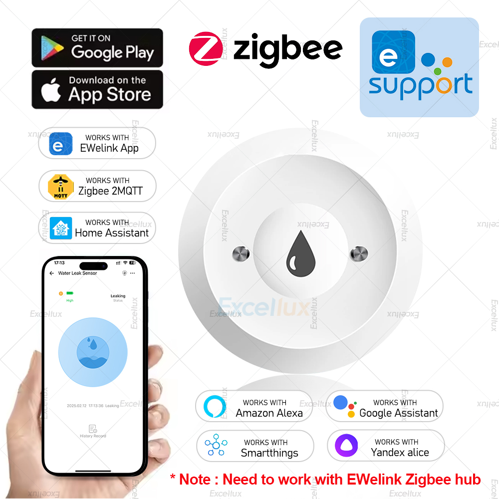 Ewelink Zigbee 3.0 Water Senso - đánh giá và giá Water Alarm Sensor