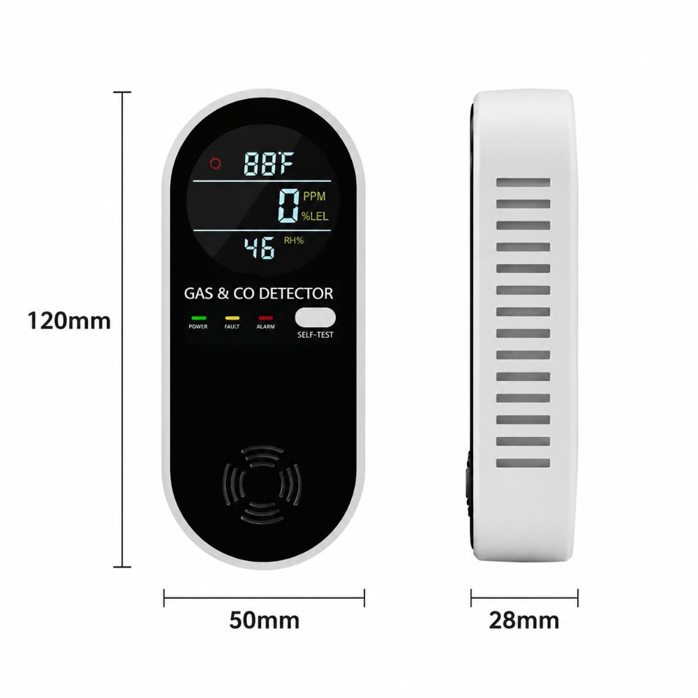 4 in 1 LED Display Gas Detecto - đánh giá và giá Co Detector Plug