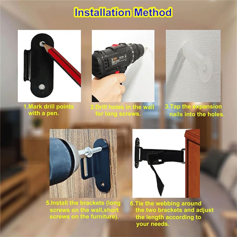 TFTP-Anti Tip Furniture Anchor - đánh giá và giá Earthquake Anchor Strap