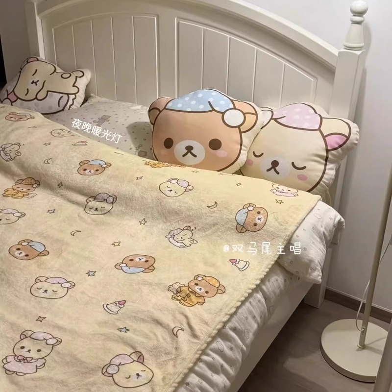 Cartoon Rilakkuma Flannel Thro - đánh giá và giá Fire Blanket Kitchen