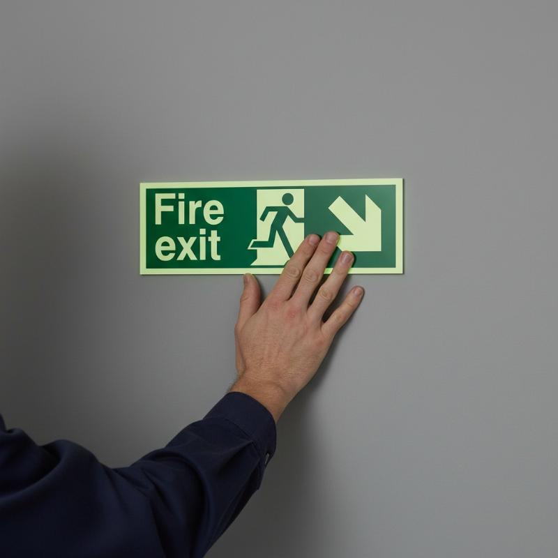 1 Sheet Glow-In-The-Dark Safet - đánh giá và giá Emergency Exit Sign
