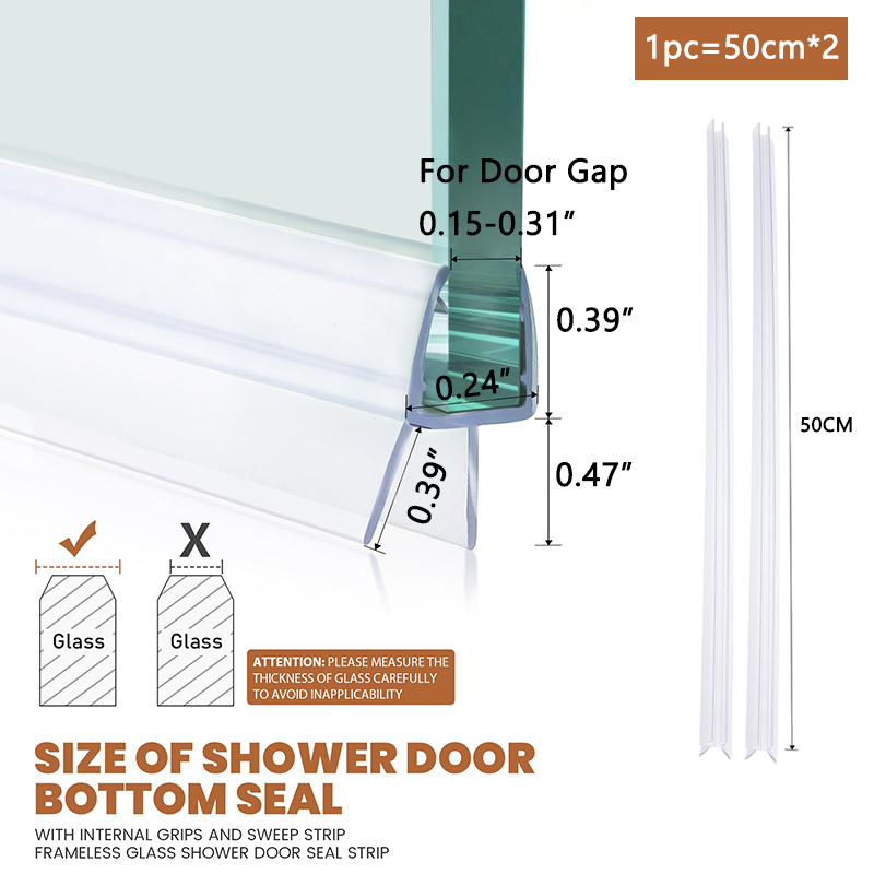 Shower Door Bottom Seal 4-6mm  - đánh giá và giá Window Lock Bar